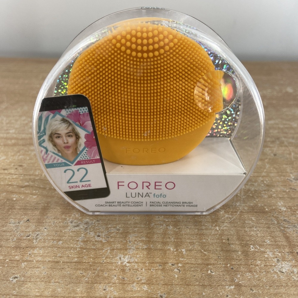 Foreo Luna FoFo Smart Beauty Facial Cleansing Brush - Sunflower Yellow #22 New